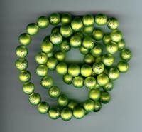 Billede: dragé glasperle 10mm limegrøn ca. 80 s