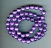 Billede: dragé glasperle 12mm lilla ca. 70 stk.