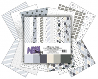 Billede: NHH Paperpad 30,5x30,5cm All in one - Grey, NHHP514, 12 ark dobbeltsidet