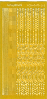 Billede: serie 2 gul spejl hobbydots stickers, førpris kr. 7,- nupris