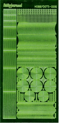 Billede: serie 6 limegrøn spejl hobbydots stickers