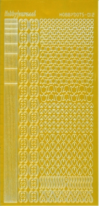 Billede: serie 12 gul spejl hobbydots stickers
