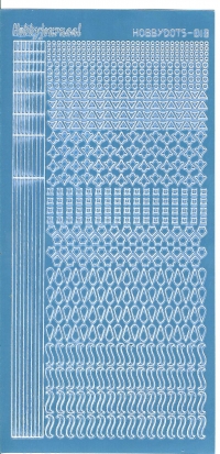 Billede: serie 13 ice blue spejl hobbydots stickers