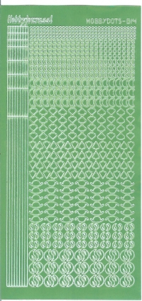 Billede: serie 14 appel green spejl hobbydots stickers