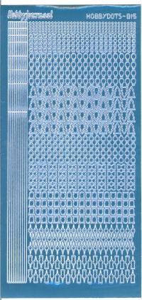 Billede: serie 15 ice blue spejl hobbydots stickers