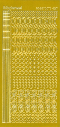 Billede: serie 17 gul spejl hobbydots stickers