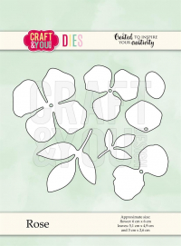 Billede: skæreskabelon rose, CRAFT & YOU DIE “CW069