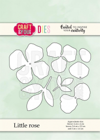 Billede: skæreskabelon lille rose, CRAFT & YOU DIE “CW070