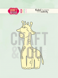 Billede: skæreskabelon lille babygiraf, CRAFT & YOU DIE “CW086