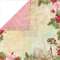 Billede: CRAFT & YOU SCRAPBOOKING ARK 30X30CM, Christmas Story-05, 1 ARK, CP-CS05, førpris kr. 8,- nupris