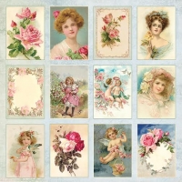 Billede: CRAFT & YOU SCRAPBOOKING ARK 30X30CM,Rose Garden-07, 1 ARK CP-RG07, førpris kr. 8,- nupris