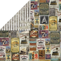 Billede: CRAFT & YOU SCRAPBOOKING ARK DOBBELTSIDET 30X30CM 1 ARK CP-VM05, Vintage Man