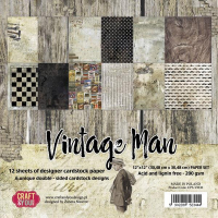 Billede: CRAFT & YOU PAPIRPAKNING 30X30CM 12 ARK DOBBELTSIDET, CPS-VM30, Vintage Man