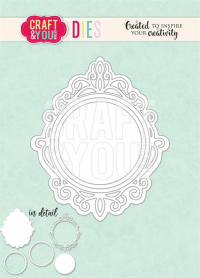 Billede: skæreskabelon vintage rammer, CRAFT & YOU DIE “Vintage Frame