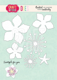 Billede: skæreskabelon blomster med støvdrager, CRAFT & YOU DIE “Cherry Blossom