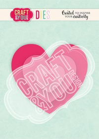 Billede: skæreskabelon 4 hjerter, CRAFT & YOU DIE “Hearts