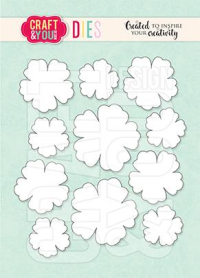 Billede: skæreskabelon blomster, CRAFT & YOU DIE 