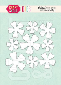 Billede: skæreskabelon blomster, CRAFT & YOU DIE 