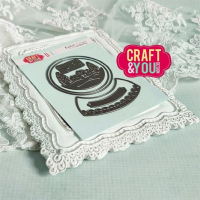 Billede: skæreskabelon snekugle med bybilled ved nattetid, CRAFT & YOU DIE 