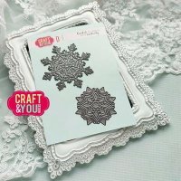 Billede: skæreskabelon 2 snekrystaller, CRAFT & YOU DIE 