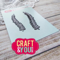 Billede: skæreskabelon bladranker, Craft & You Dies 