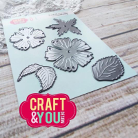 Billede: skære/prægeskabelon byg en blomst/rose, Craft & You Dies 