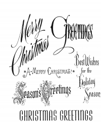 Billede: SA / Tim Holtz Cling Stamp Christmastime, TH-CMS352, 18x22cm, førpris kr. 176,- nupris