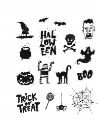 Billede: SA / Tim Holtz Cling Stamp “Spooky Scribbles” TH-CMS349, 18x22cm, førpris kr. 240,- nupris
