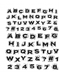 Billede: SA / Tim Holtz Cling Stamp “Blockprint” TH-CMS370, 18x22cm, førpris kr. 240,- nupris