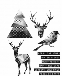 Billede: SA / Tim Holtz Cling Stamp “Modern Christmas