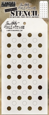 Billede: SA / Tim Holtz Layered Stencil “Dots” TH-S109, 10x21cm