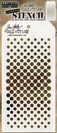Billede: SA / TIM HOLTZ LAYERED STENCIL “Gradient Dots” TH-S118, 10x21cm 
