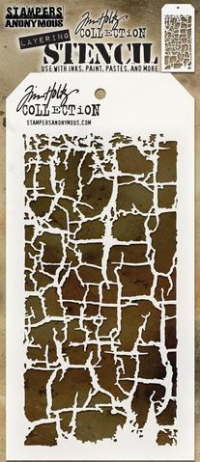 Billede: SA / TIM HOLTZ LAYERED STENCIL “Decayed” TH-S129, 10x21cm, førpris kr. 52,- nupris  