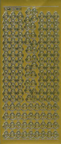 Billede: julekuglekant guld stickers