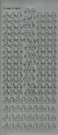 Billede: julekuglekant sølv stickers