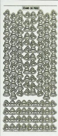 Billede: klokkekant transperant guld stickers