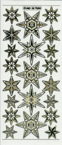 Billede: stjerner transperant guld stickers