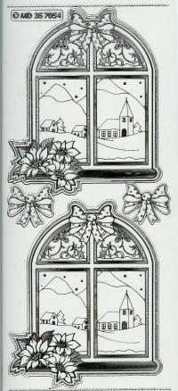 Billede: vindue, transperant sølv stickers