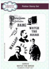 Billede: CREATIVE EXPRESSIONS GUMMI STEMPEL A5 CER010, førpris kr. 104,00, nupris