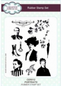 Billede: CREATIVE EXPRESSIONS GUMMI STEMPEL A5 CER012, førpris kr. 104,00, nupris