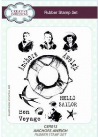 Billede: CREATIVE EXPRESSIONS GUMMI STEMPEL A5 CER013, førpris kr. 104,00, nupris