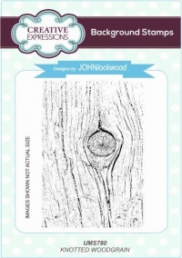 Billede: CREATIVE EXPRESSIONS GUMMI STEMPEL A6 UMS780, KNOTTED WOODGRAIN, førpris kr. 66,00, nupris