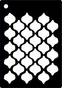 Billede: Creative Expressions Mini Stencil ca. 10x6,5cm CEMSHARL, førpris kr. 16,00, nupris