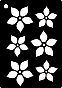 Billede: Creative Expressions Mini Stencil ca. 10x6,5cm CEMSPOINTSETTIA, førpris kr. 16,00, nupris