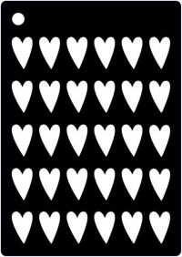 Billede: CREATIVE EXPRESSIONS MINI STENCIL CA. 10×6,5CM CEMSARTY, førpriis kr. 16,00, nupris