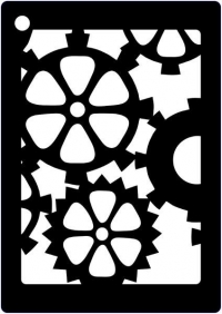 Billede: CREATIVE EXPRESSIONS MINI STENCIL CA. 10×6,5CM CEMSCOGS, førpris kr. 16,00, nupris