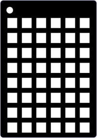 Billede: CREATIVE EXPRESSIONS MINI STENCIL CA. 10×6,5CM CEMSGRID, førpris kr. 16,00, nupris