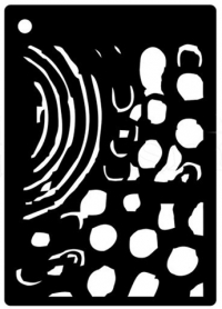 Billede: CREATIVE EXPRESSIONS MINI STENCIL CA. 10×6,5CM CEMSMETEOR, førpris kr 16,00, nupris