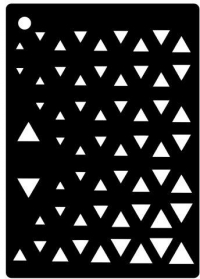 Billede: CREATIVE EXPRESSIONS MINI STENCIL CA. 10×6,5CM CEMSTRIANGLE, førpris kr. 16,00, nupris