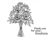 Billede: CREATIVE EXPRESSIONS SUE WILSON STEMPEL UMS656, GUMMI STEMPEL, PEONY BOUQUET, førpris kr. 48,00, nupris
